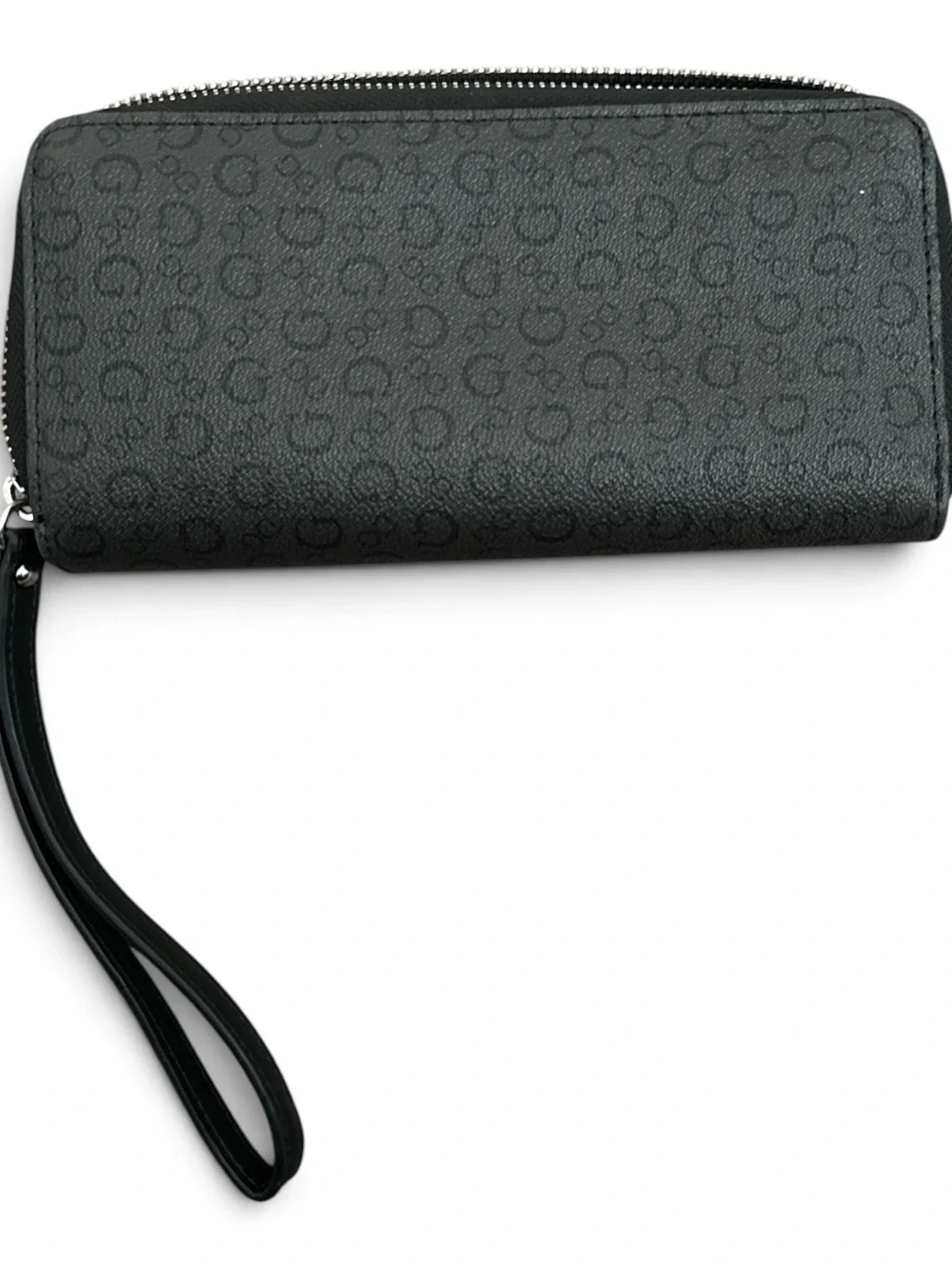Guess Black Logo Strap Wristlet